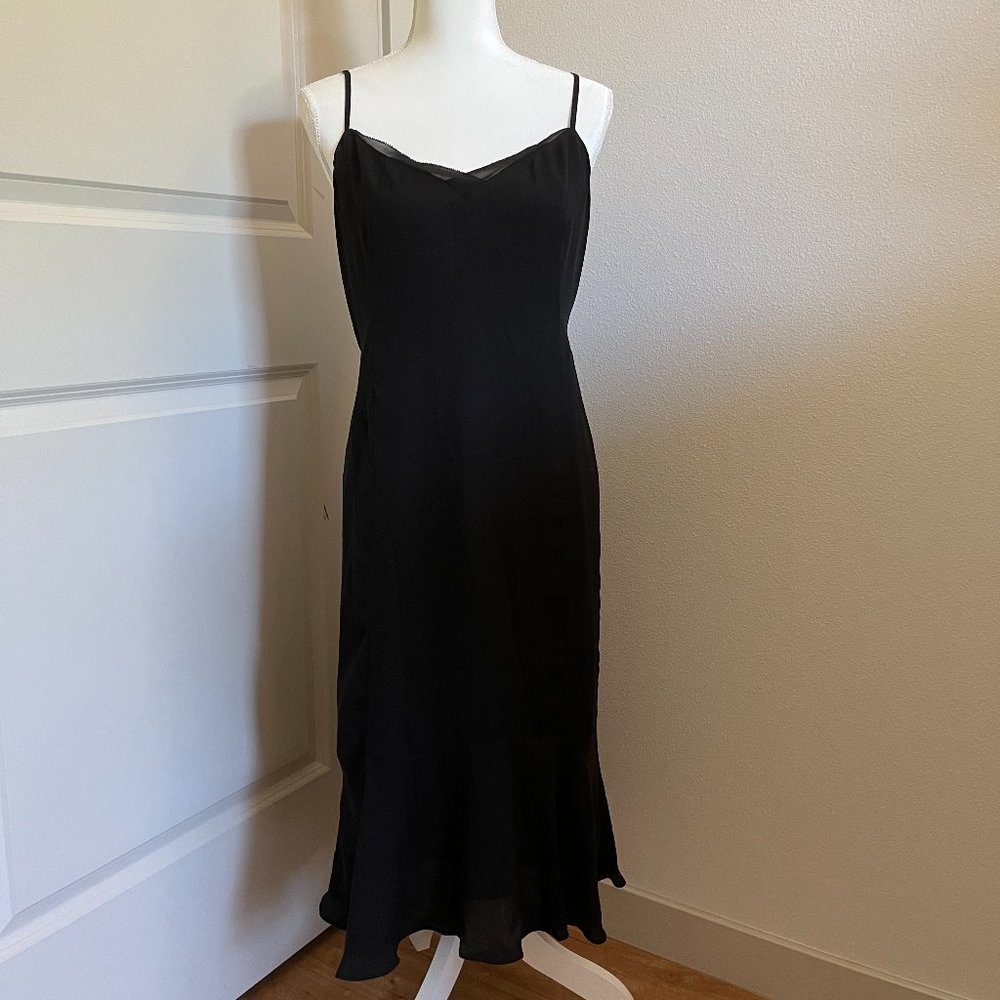 Banana Republic Black Midi Sheath Slip Dress - Size 10P